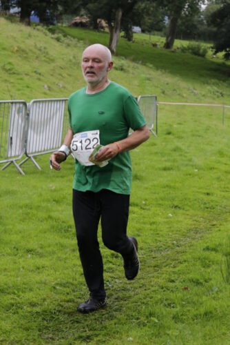 Dave storming in to the finish